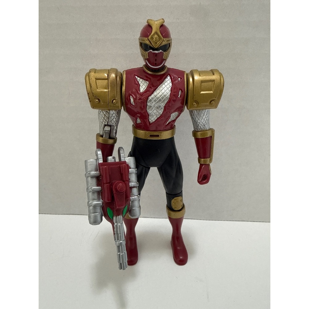 Power Rangers Ninja Storm Crimson Thunder Ranger Battle Damage Action 2003